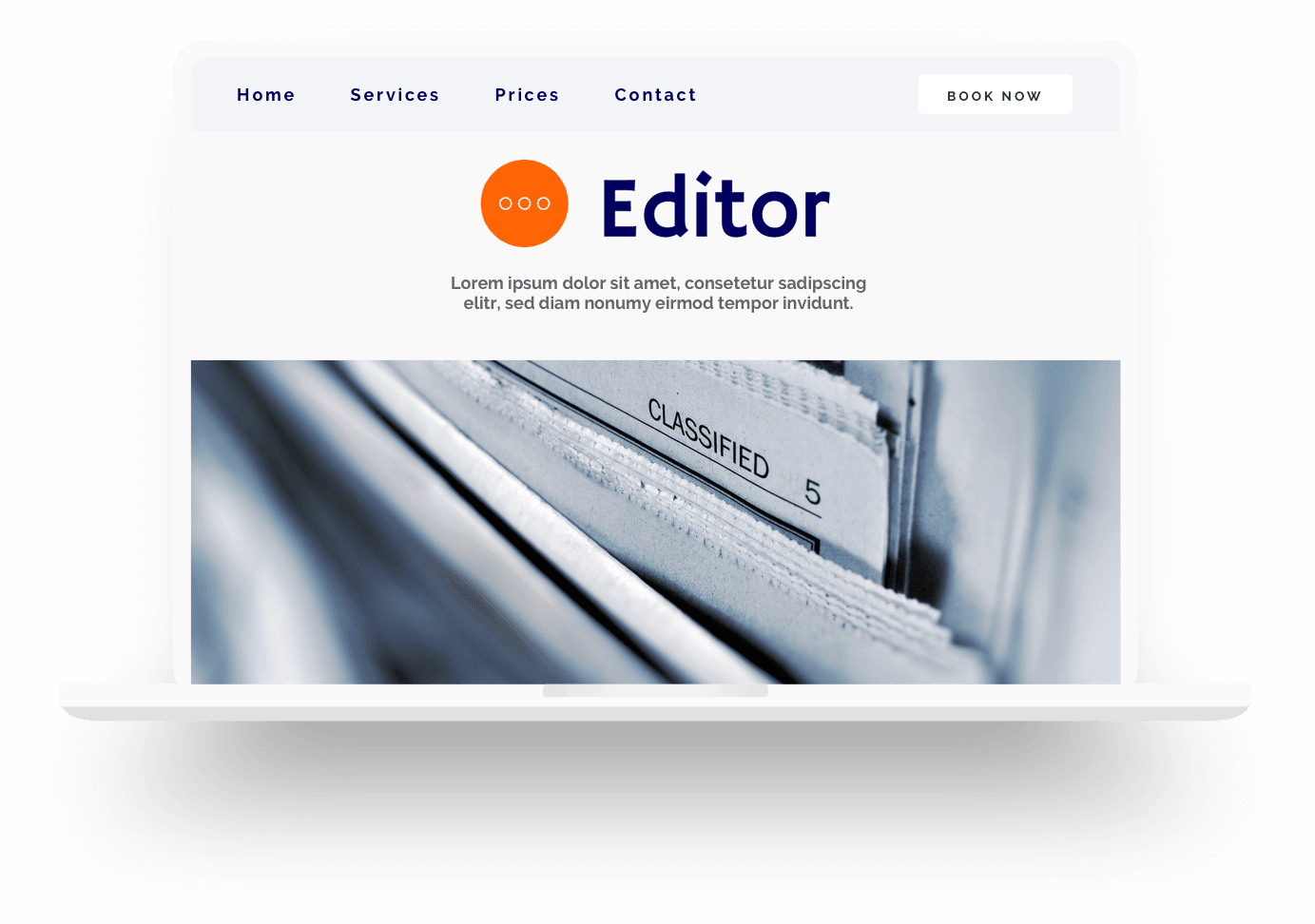 Voorbeeld van de website van een professionele redacteur, gemaakt met Jimdo