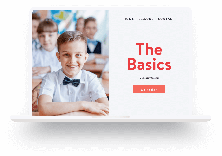 Esempio di un sito Jimdo per un insegnante delle elementari